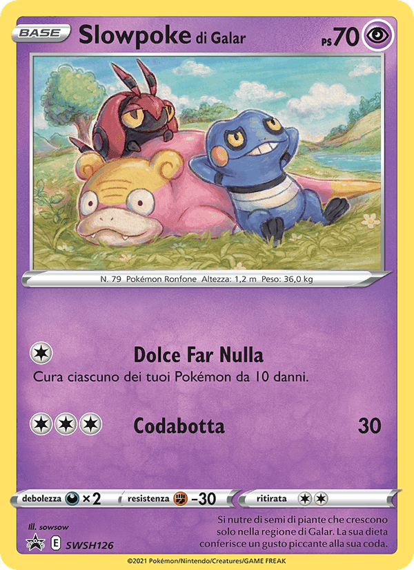 Slowpoke di Galar, carte SWSH126 de SPSC Promo