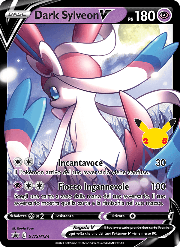 Dark Sylveon V, carte SWSH134 de SPSC Promo
