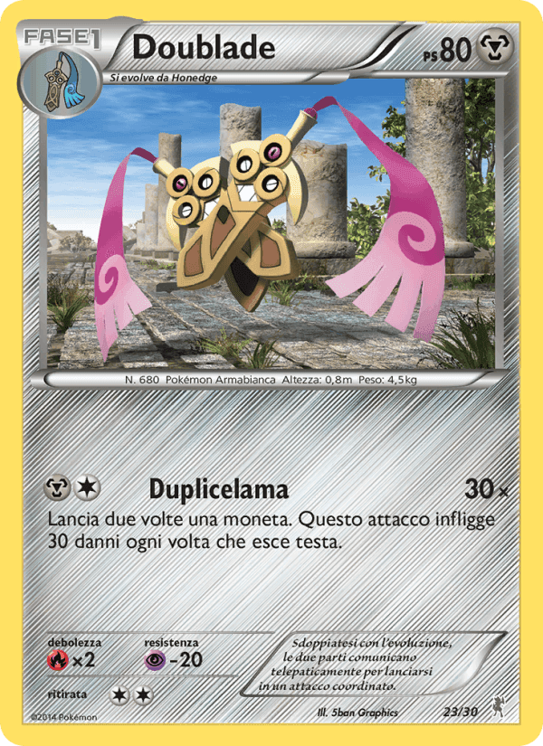 Doublade, carta 23 di XY trainer Kit (Bisharp)
