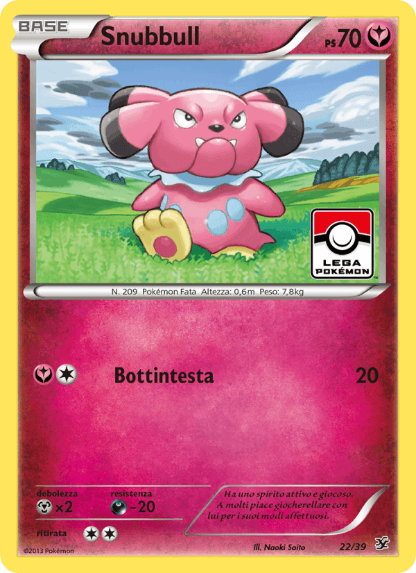 Snubbull, carta 22 de Benvenuti a Kalos