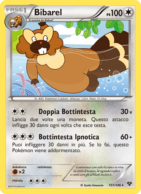 Bibarel, card 107 from XY