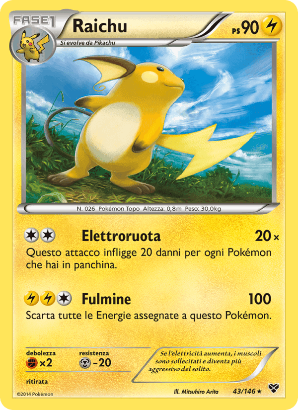 Raichu, carta 43 de XY