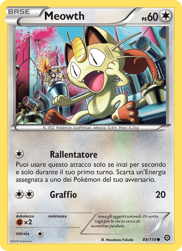 Meowth, card 88 from Vapori Accesi