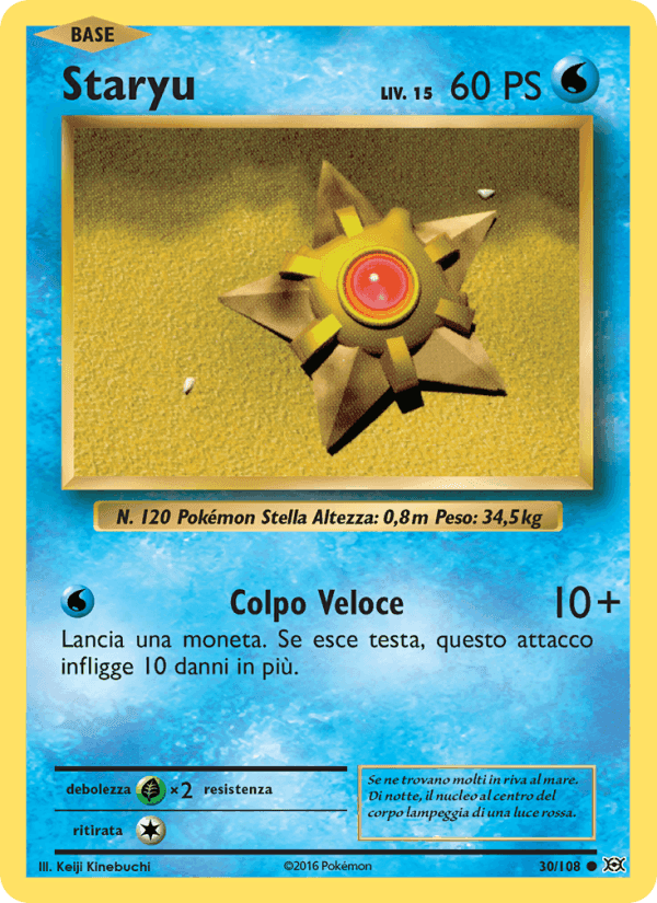 Staryu, carta 30 de Evoluzioni