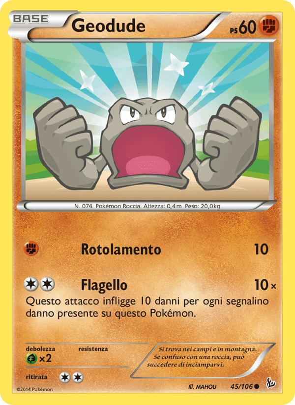Geodude, carta 45 di Fuoco Infernale