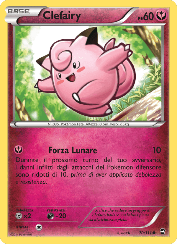 Clefairy, card 70 from Colpi Furiosi