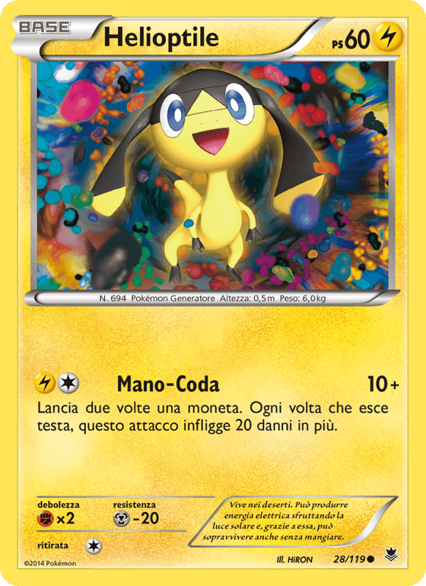 Helioptile, carta 28 di Forze Spettrali