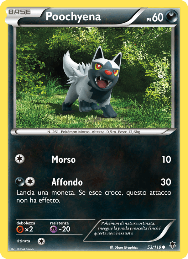 Poochyena, carta 53 di Forze Spettrali