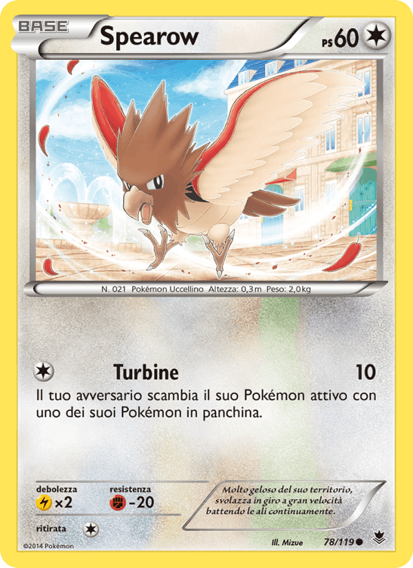 Spearow, card 78 from Forze Spettrali