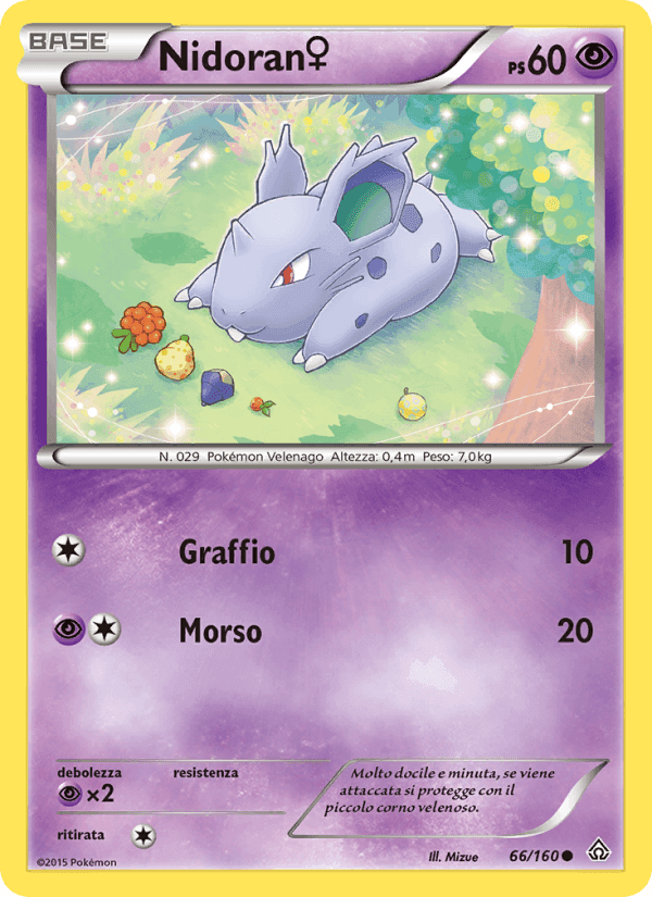Nidoran♀, card 66 from Scontro Primordiale