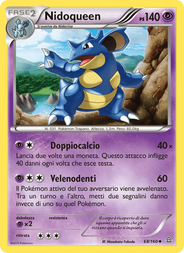 Nidoqueen, card 68 from Scontro Primordiale