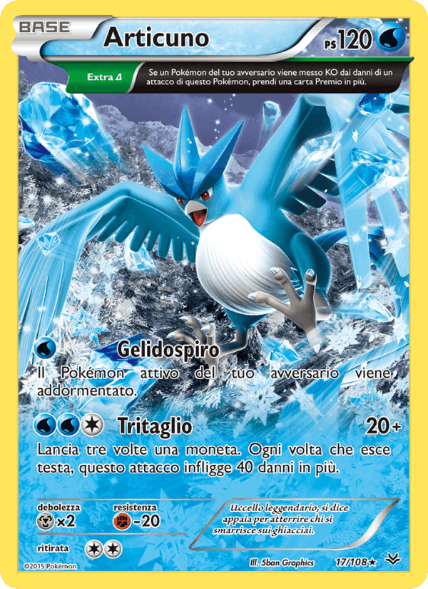 Articuno, carta 17 de Furie Volanti