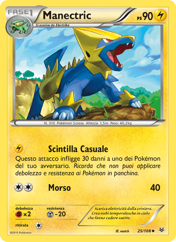Manectric, carta 25 de Furie Volanti