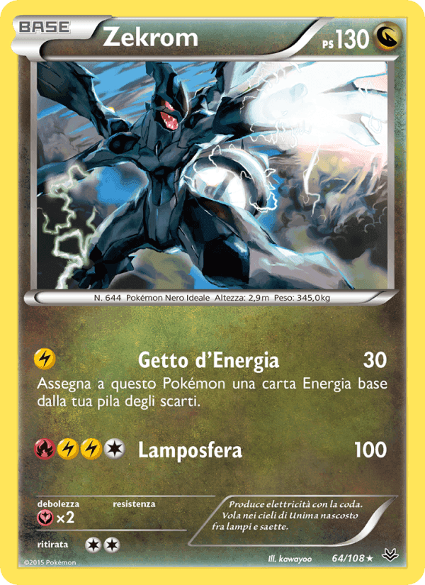 Zekrom, card 64 from Furie Volanti