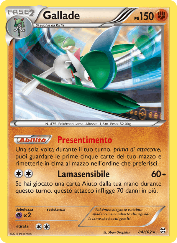 Gallade, card 84 from Turbo Blitz