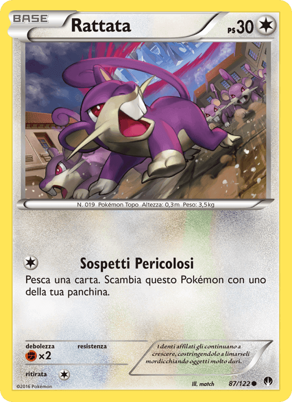 Rattata, card 87 from Turbo Crash