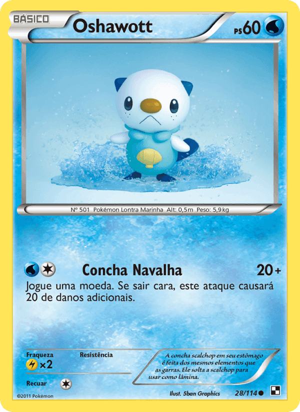 Oshawott, carta 28 de Black & White