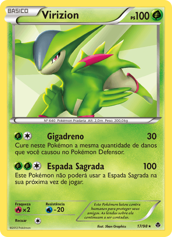 Virizion, carte 17 de Poderes Emergentes