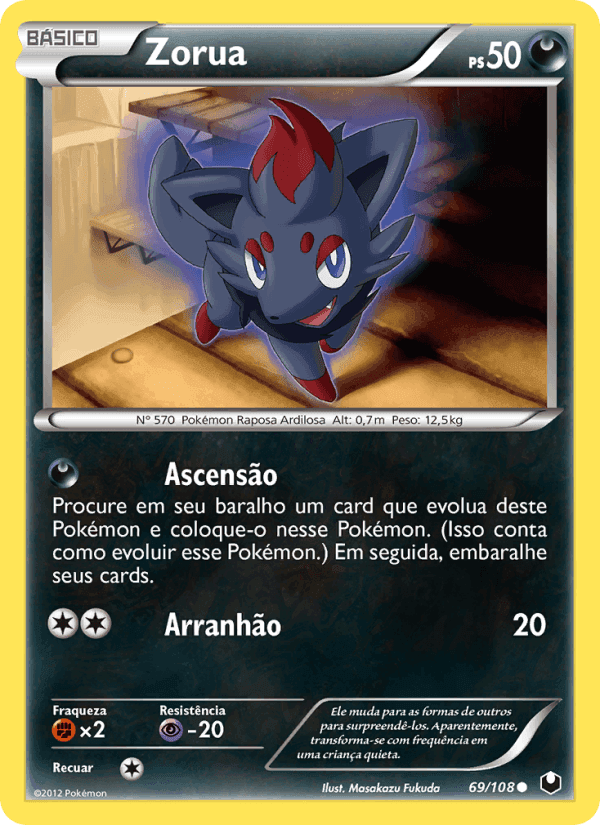 Zorua, carta 69 de Exploradores da Escuridão