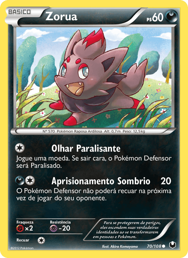 Zorua, carta 70 de Exploradores da Escuridão