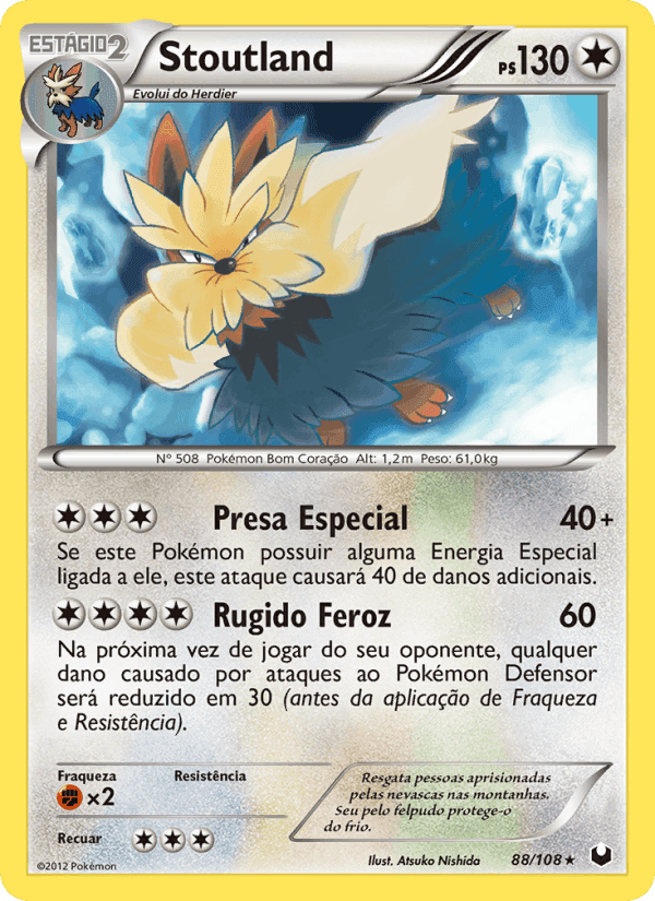 Stoutland, card 88 from Exploradores da Escuridão