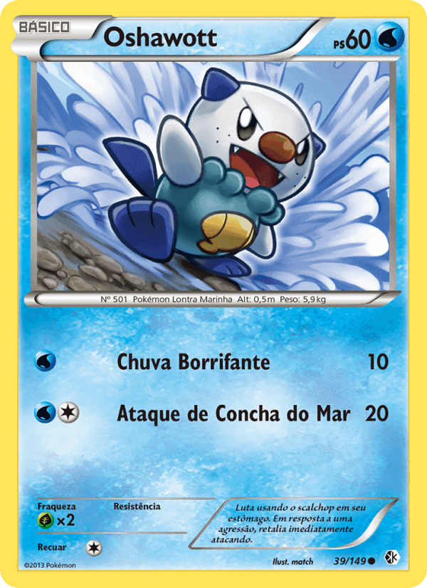 Oshawott, carta 39 di Fronteiras Cruzadas
