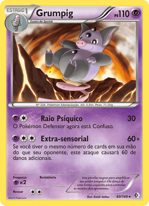 Grumpig, carta 60 di Fronteiras Cruzadas