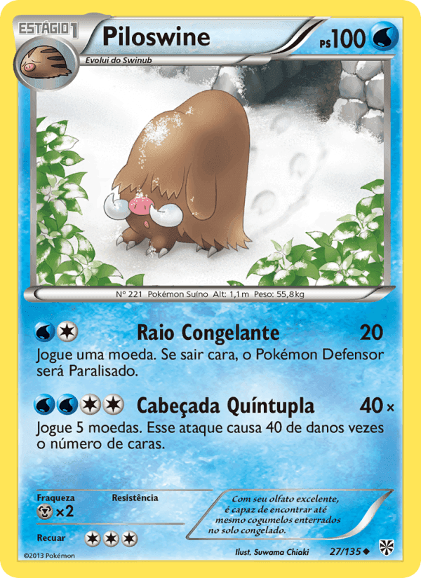 Piloswine, carta 27 de Tempestade de Plasma