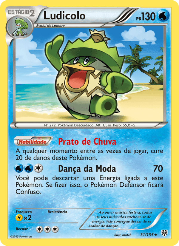 Ludicolo, carta 31 di Tempestade de Plasma