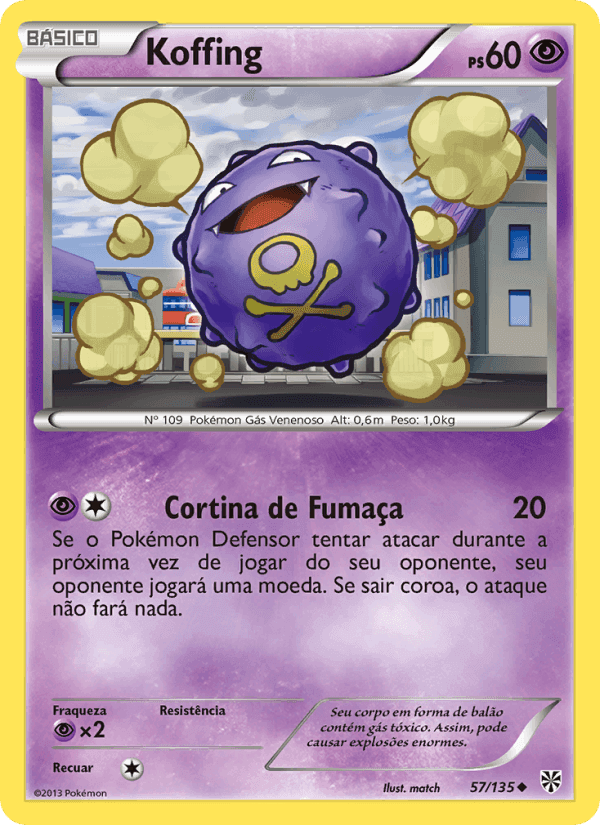Koffing, carta 57 de Tempestade de Plasma