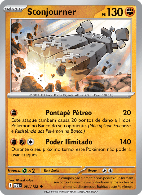 Stonjourner, carta 081 di Megaevolução