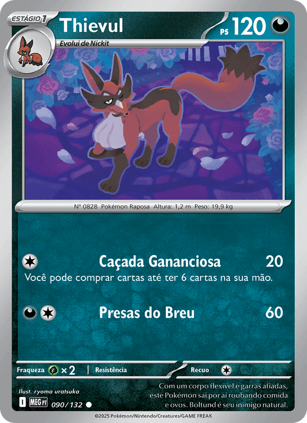 Thievul, carta 090 de Megaevolução