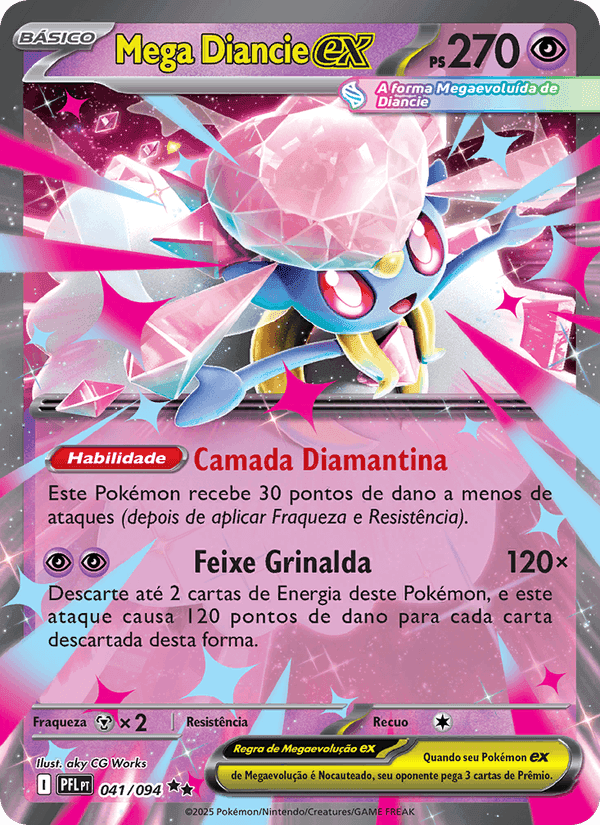 Mega Diancie ex, card 041 from Fogo Fantasmagórico