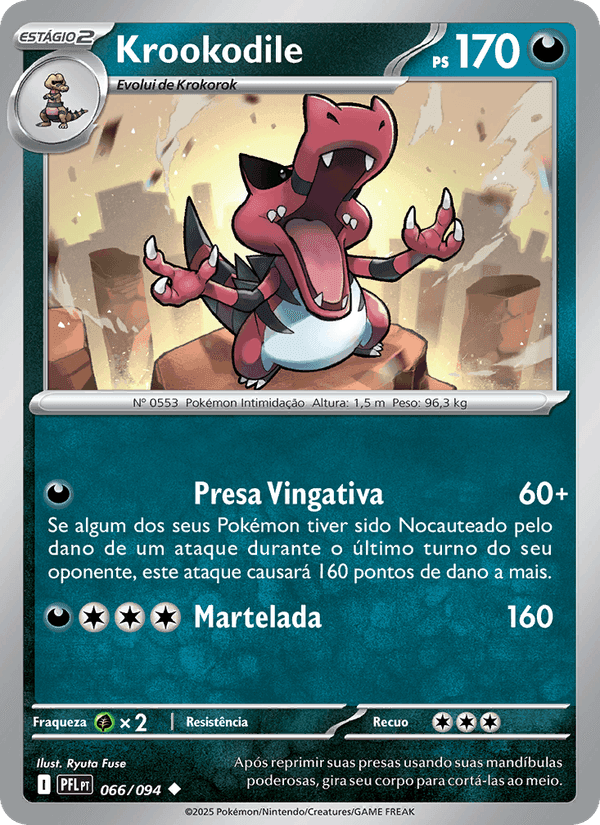 Krookodile, card 066 from Fogo Fantasmagórico