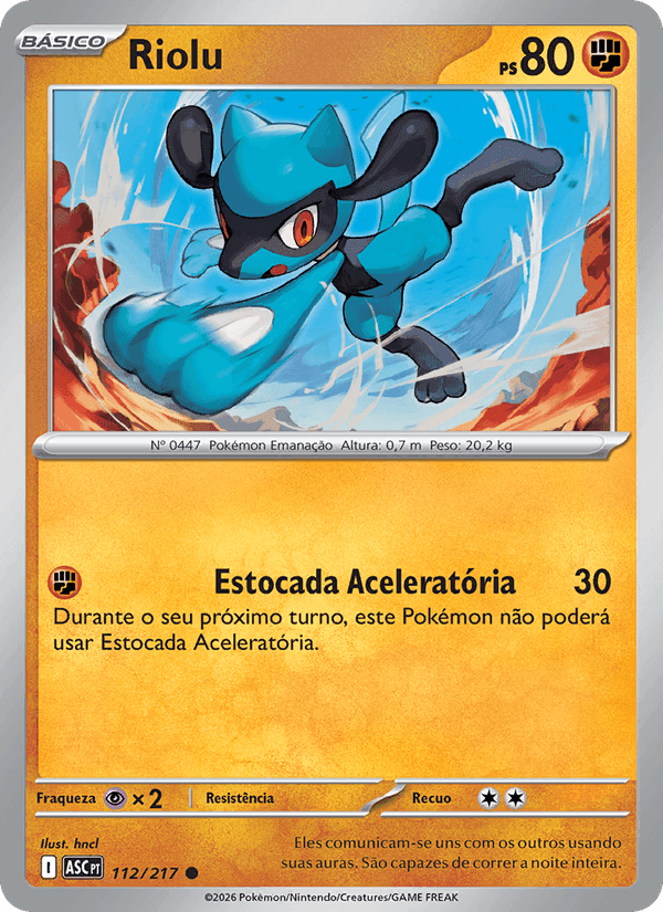 Riolu, carta 112 de Heróis Excelsos