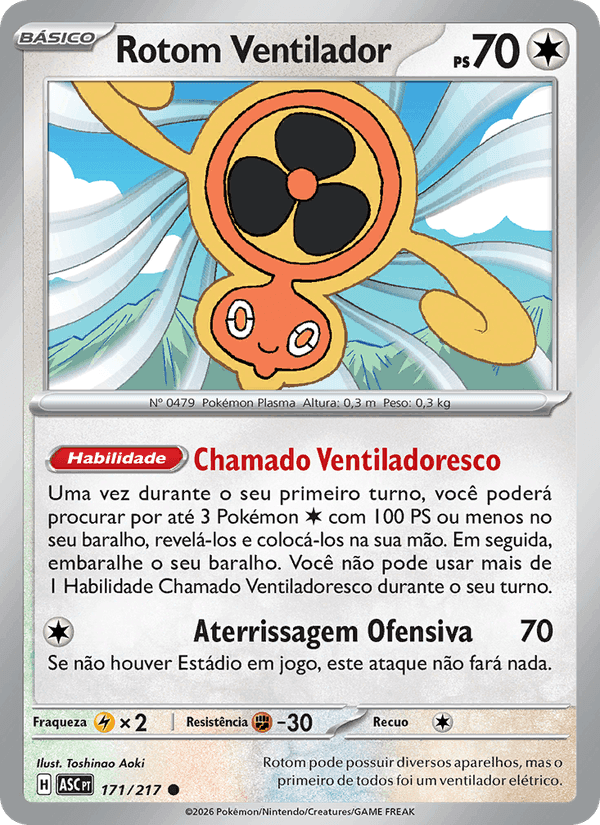 Rotom Ventilador, card 171 from Heróis Excelsos