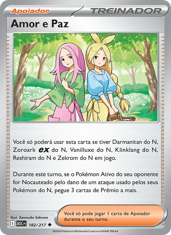 Amor e Paz, card 182 from Heróis Excelsos