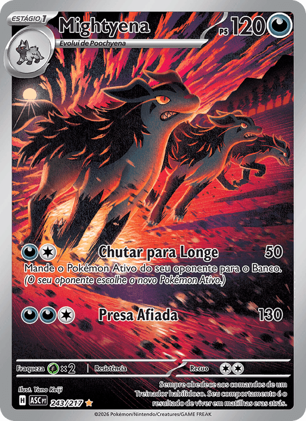 Mightyena, carta 243 de Heróis Excelsos