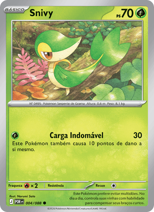 Snivy, carta 004 de Equilíbrio Perfeito