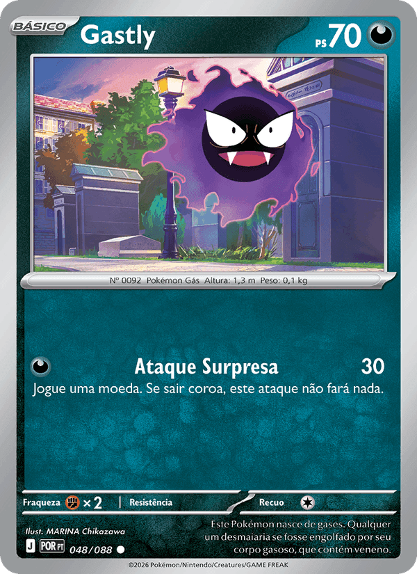 Gastly, carta 048 de Equilíbrio Perfeito