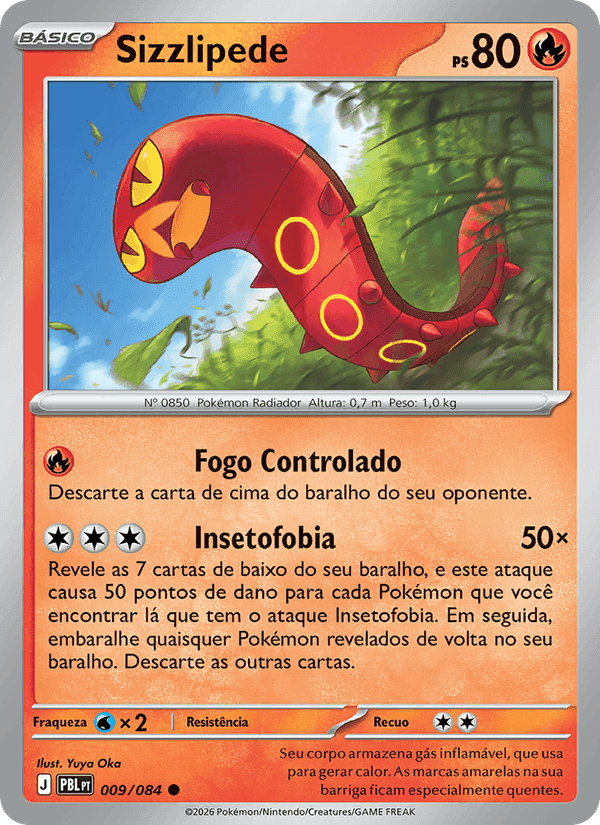 Sizzlipede, card 009 from Escuridão Absoluta