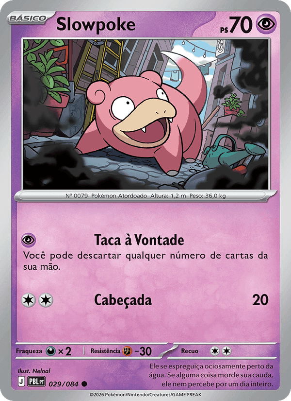 Slowpoke, card 029 from Escuridão Absoluta