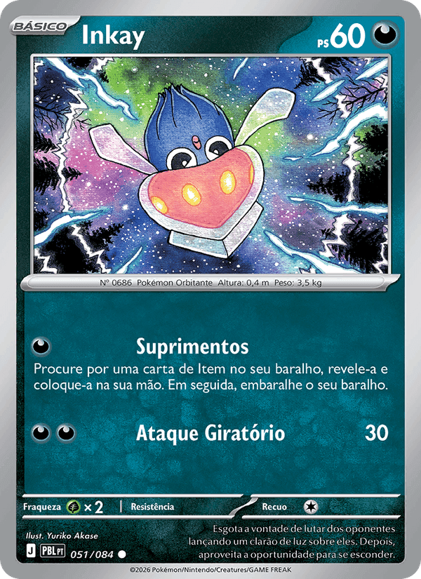 Inkay, card 051 from Escuridão Absoluta