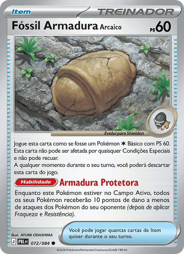 Fóssil Armadura Arcaico, card 072 from Escuridão Absoluta