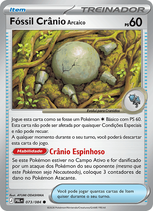 Fóssil Crânio Arcaico, carte 073 de Escuridão Absoluta