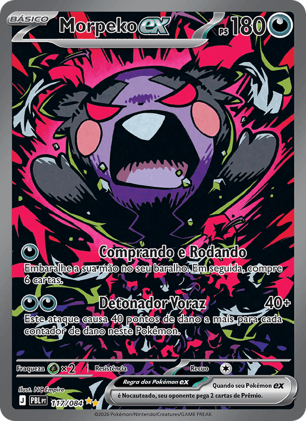 Morpeko ex, carte 117 de Escuridão Absoluta