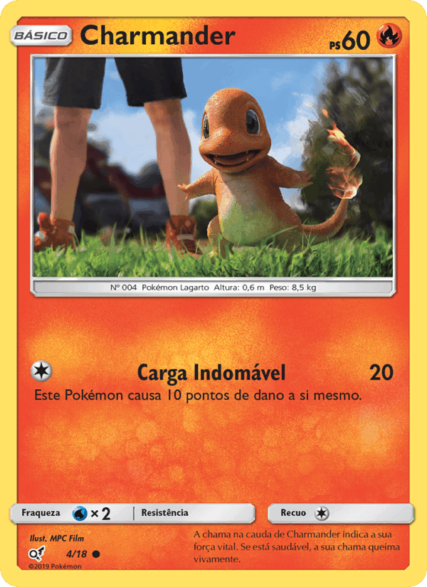 Charmander, carta 4 de Detetive Pikachu