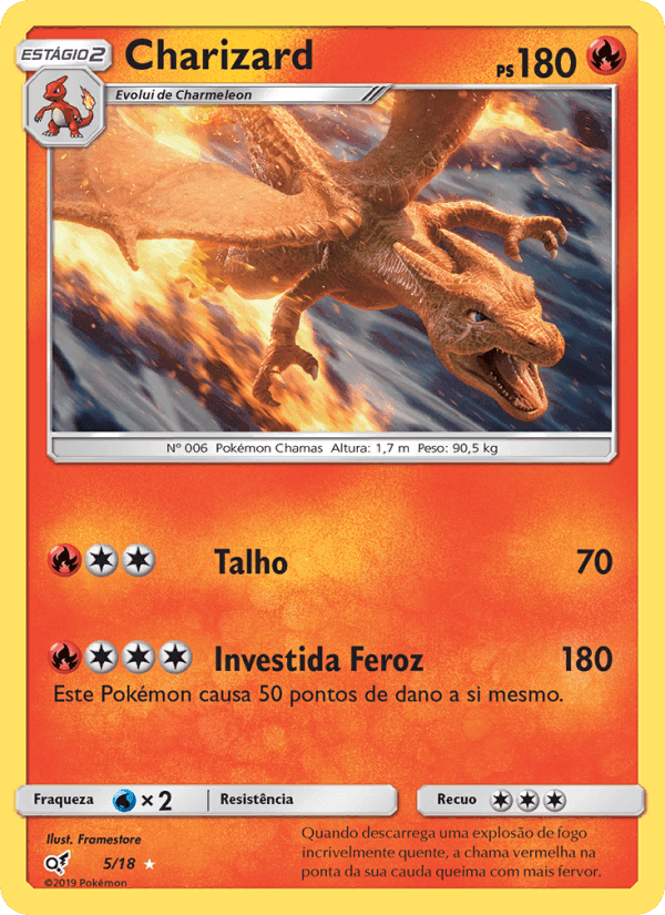 Charizard, carta 5 de Detetive Pikachu