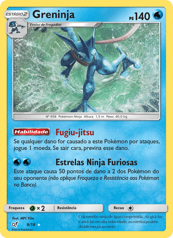 Greninja, carta 9 de Detetive Pikachu