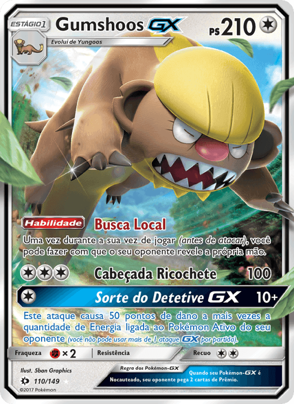 Gumshoos GX, carta 110 de Sol e Lua